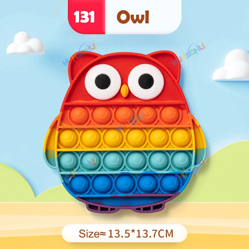 Pop It Formas Divertidas OPFY: Coruja, Dino ou Caranguejo para se Divertir!