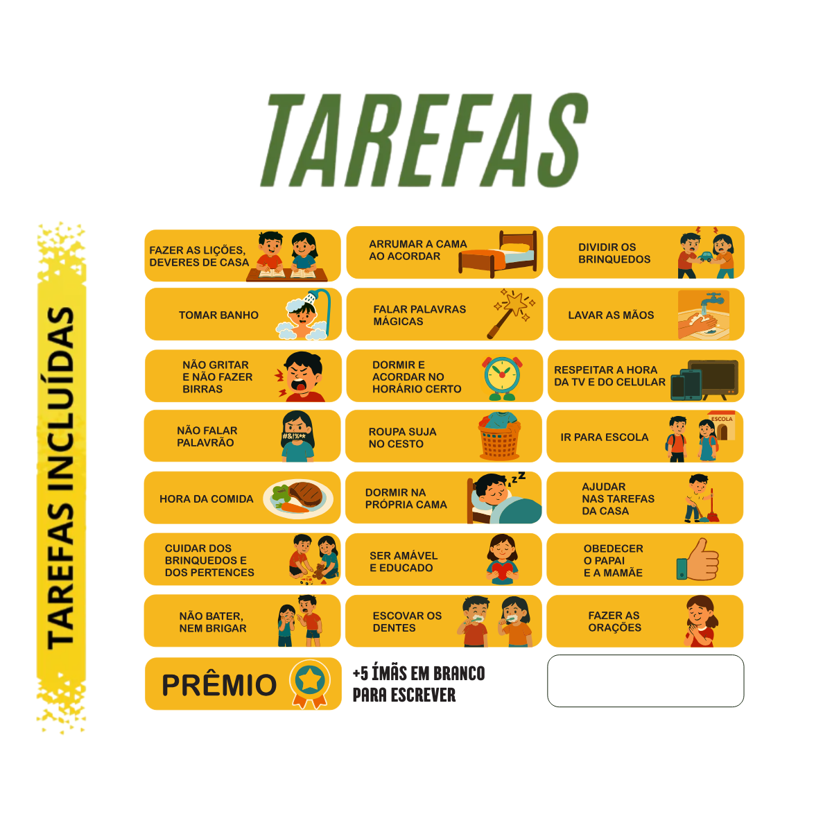 Quadro Comportamento Infantil Personalizado - Regras