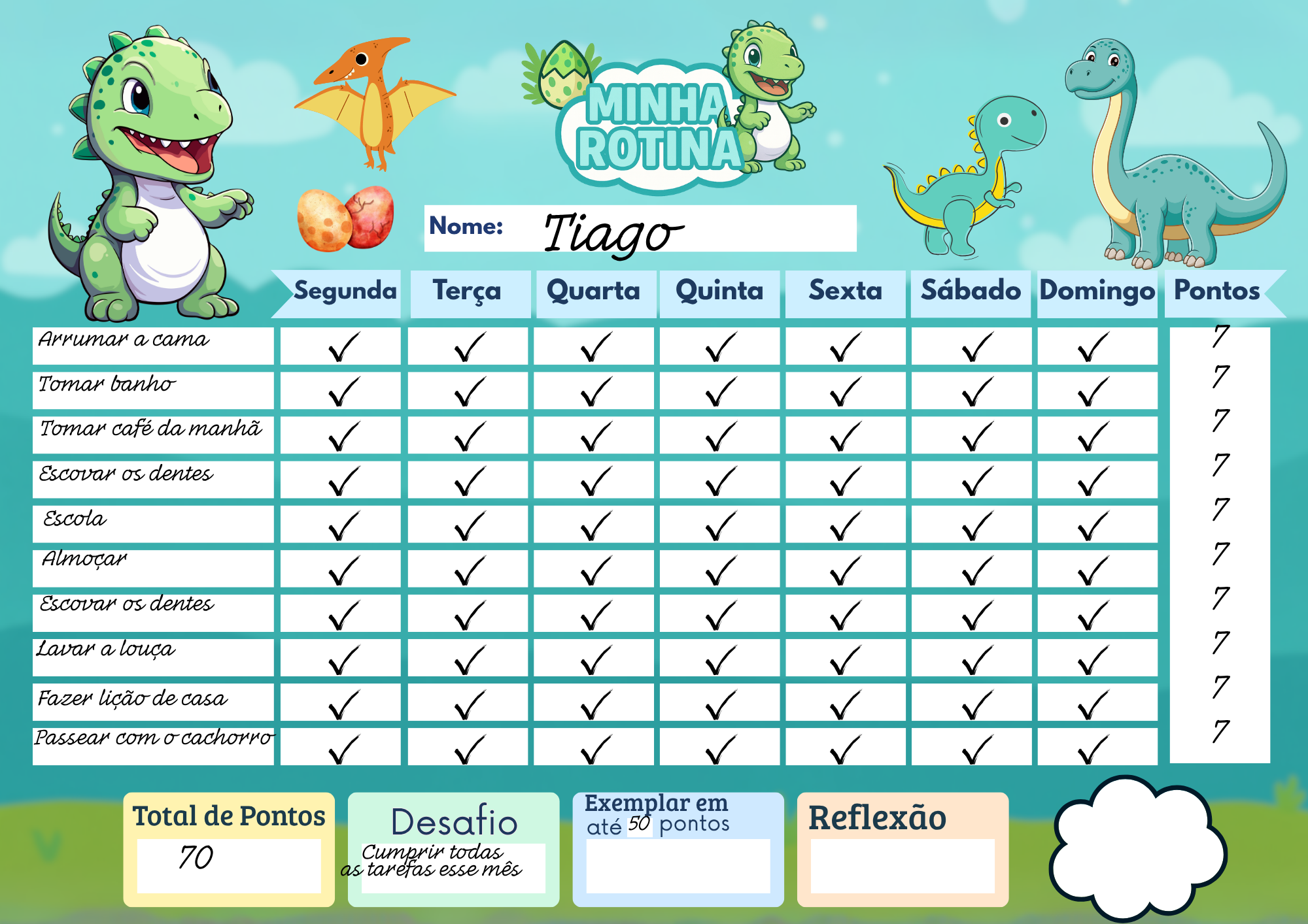 Quadro Do Incentivo Educativo Infantil Tema Dinossauro Opfy