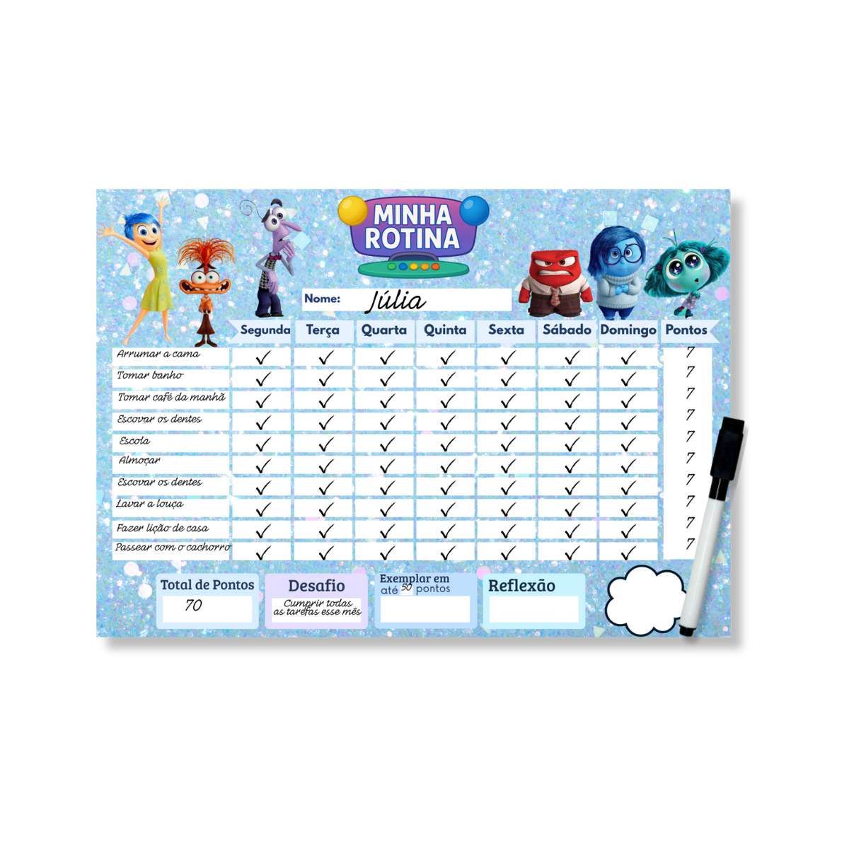 Quadro Do Incentivo Educativo Infantil Tema Divertidamente