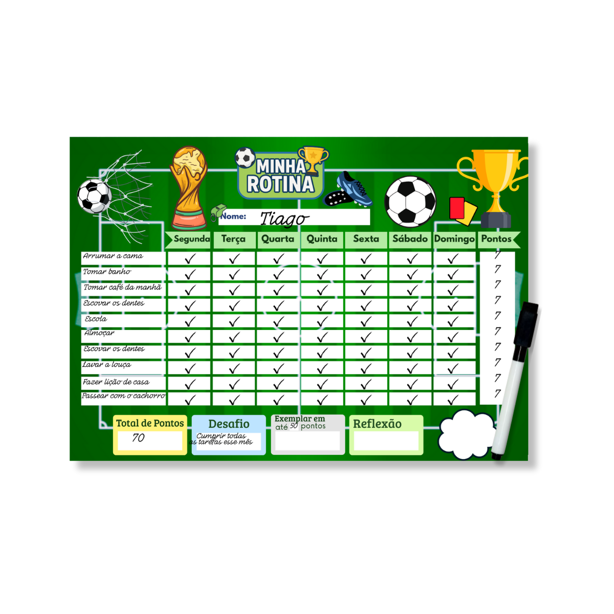Quadro Do Incentivo Educativo Infantil Tema Futebol - Opfy