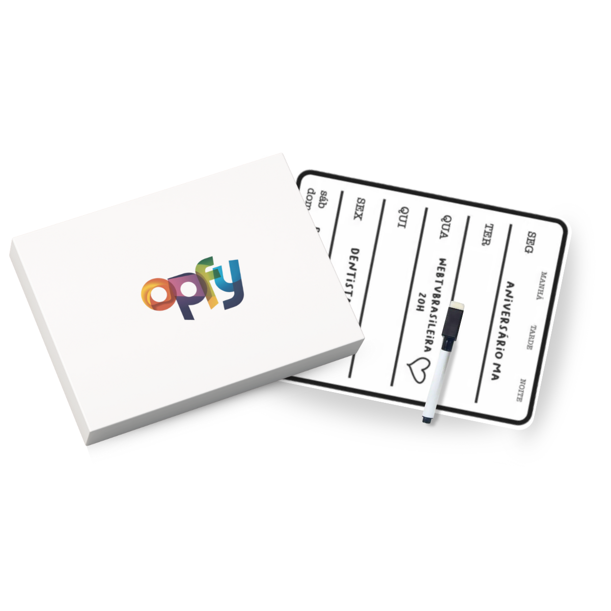 Quadro Lousa Magnetica 25x19 Semanal Geladeira Planner Dieta