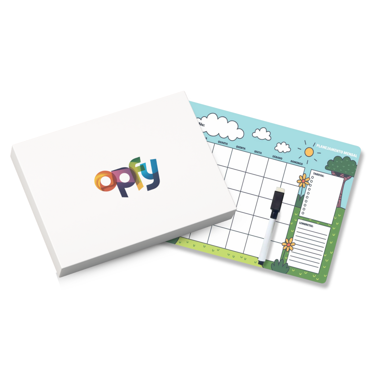 Imã Geladeira Apaga Lista Recado Anotações Planner Semanal 4