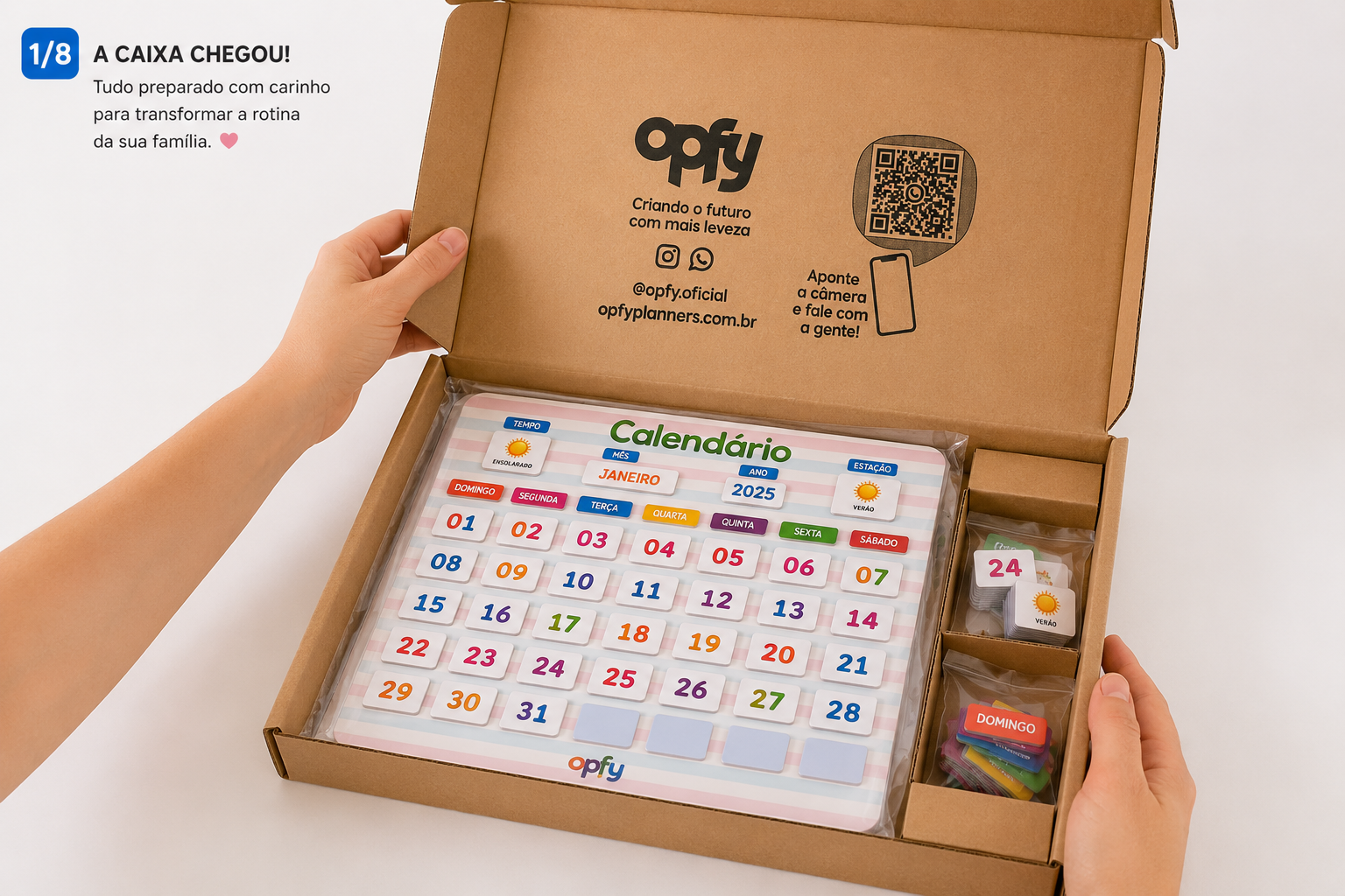 Quadro Educativo Infantil Calendário Interativo