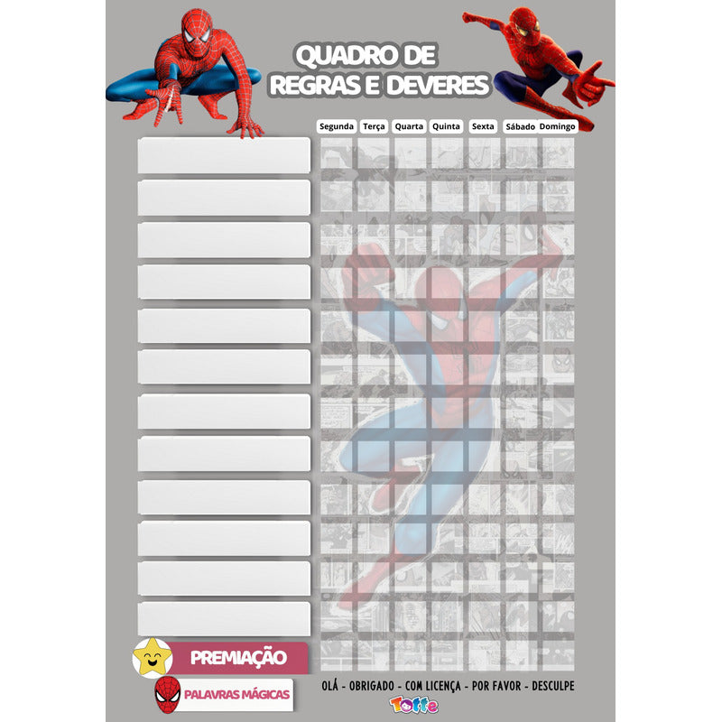 Quadro De Regras Infantil Educativo - 24 Regras  Magnetico