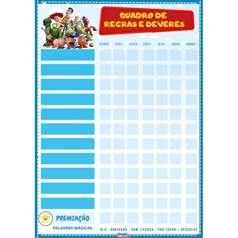 Quadro De Regras Infantil Educativo - 24 Regras  Magnetico