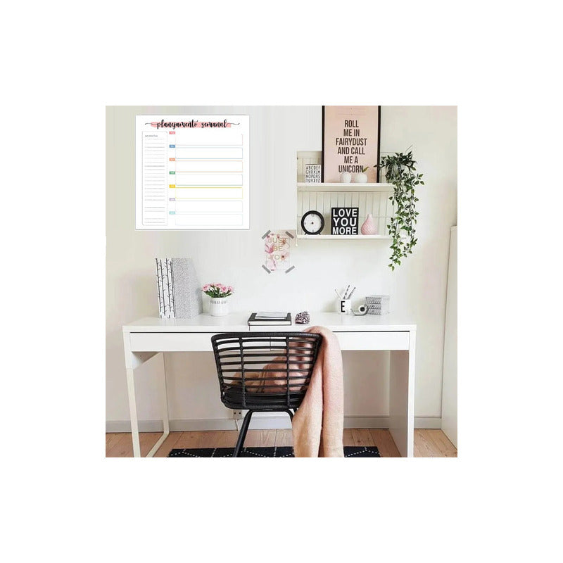 Quadro Lousa Magnética Planner Imã Planejamento Porta Recado