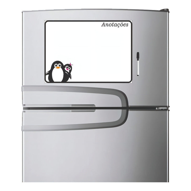 Lousa Magnética Geladeira A4 Pg01 Cor Branco Pinguim