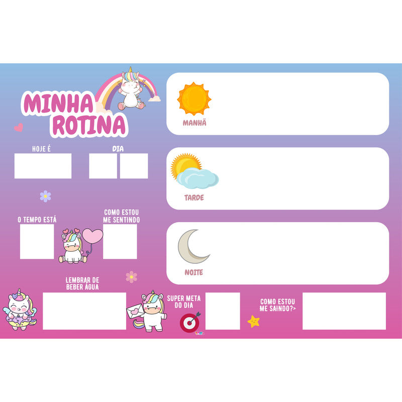 Quadro Educativo Infantil - Minha Rotina
