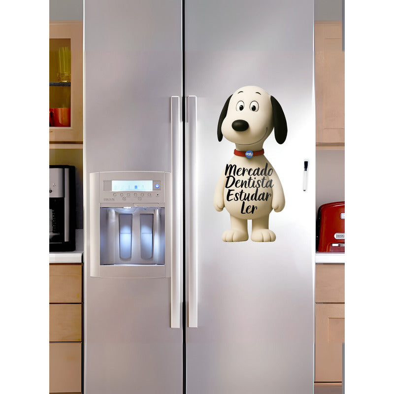 Ímã De Geladeira Snoopy Grande (28x40) - Lousa Magn.