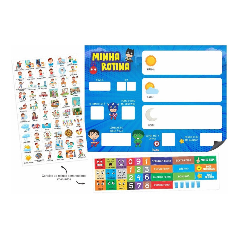 Quadro Educativo Infantil - Minha Rotina