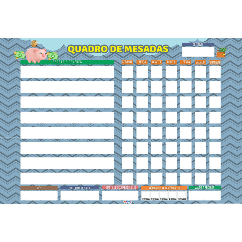 Quadro De Mesada Infantil - Educativo