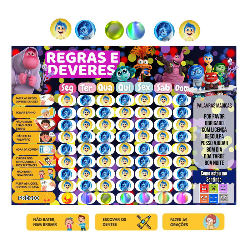 Quadro De Incentivo Infantil Divertidamente