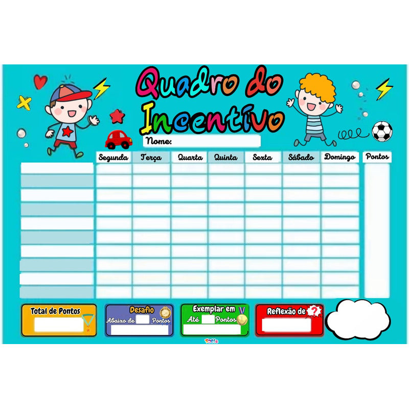 Quadro Mural De Comportamento Infantil - Regras Incentivo