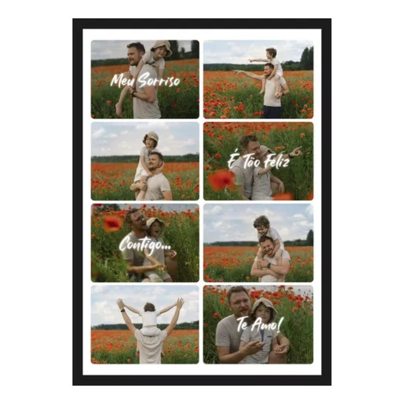 Quadro Personalizado Dia Dos Pais Com Suas Fotos -a3