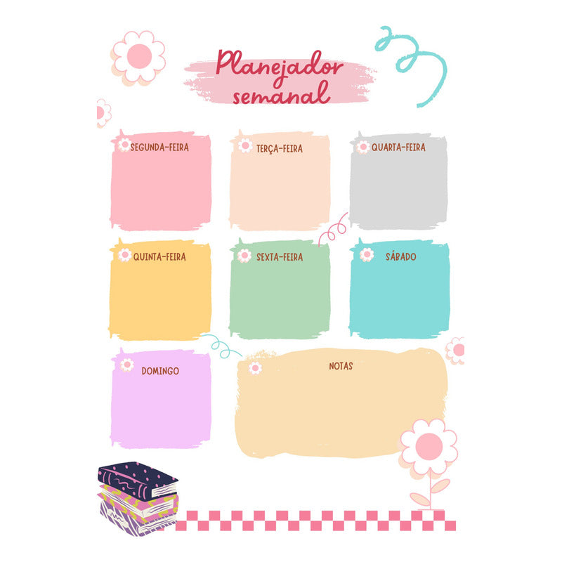 Ímã De Geladeira Porta Recados Anotações Planner Com Canetaa