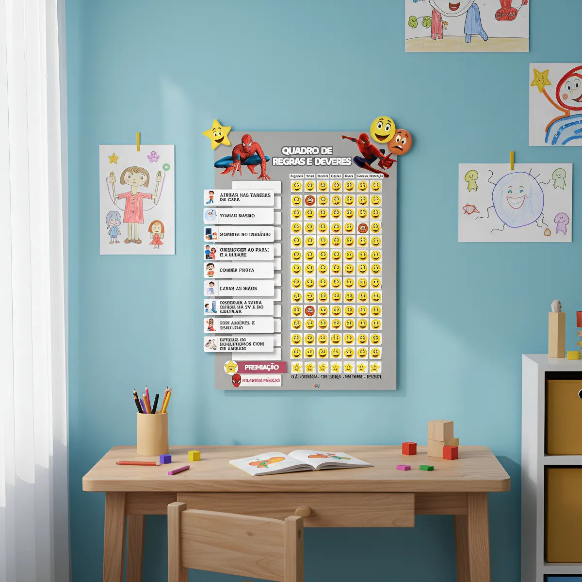 Quadro De Incentivo Infantil H. Aranha De Parede