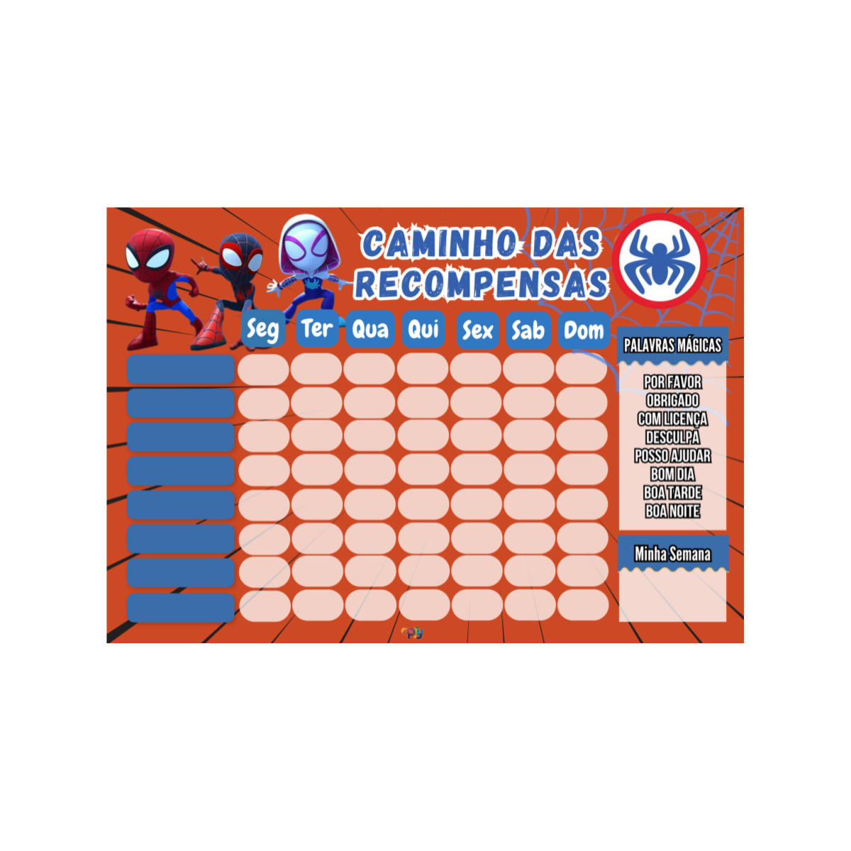 Quadro De Regras Tarefas Incentivo Imã Geladeira Herois