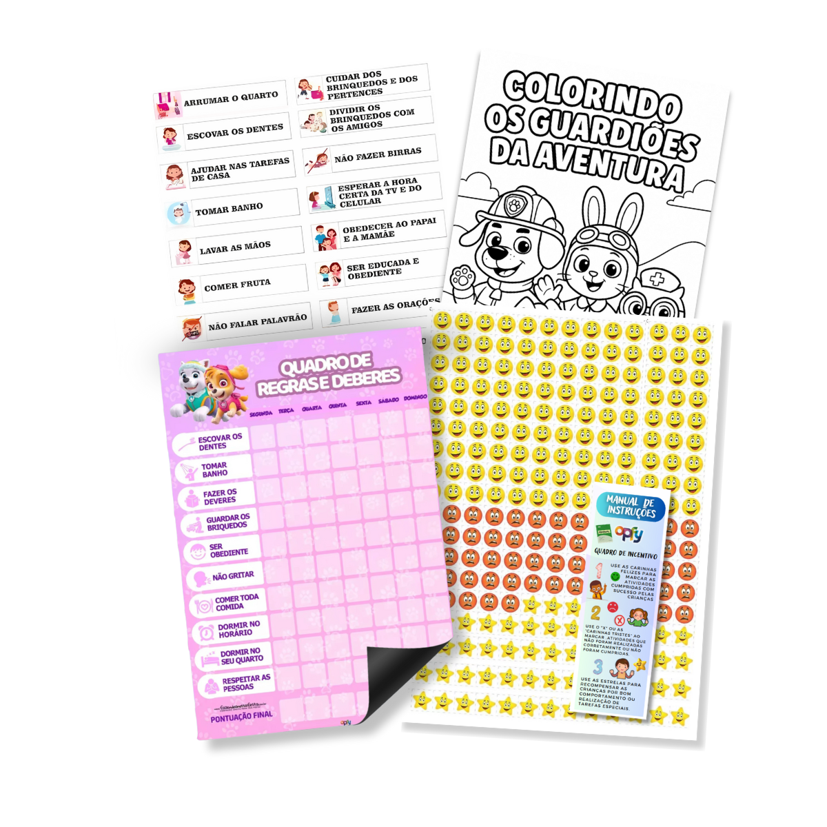 Quadro De Incentivo Infantil P. Canina 24 Regras