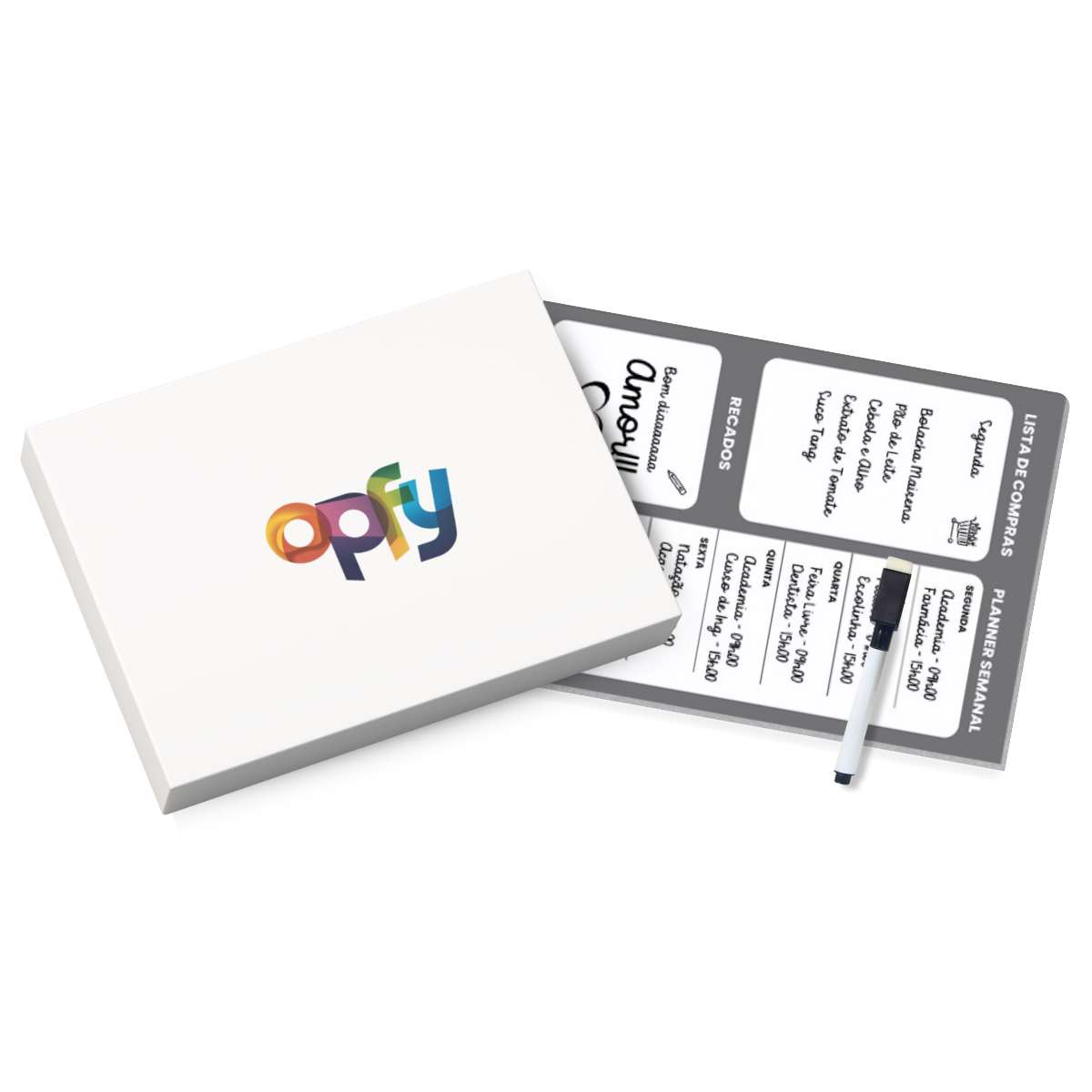 Lousa Magnética Imã Geladeira Caneta Anotação Aviso Lm2