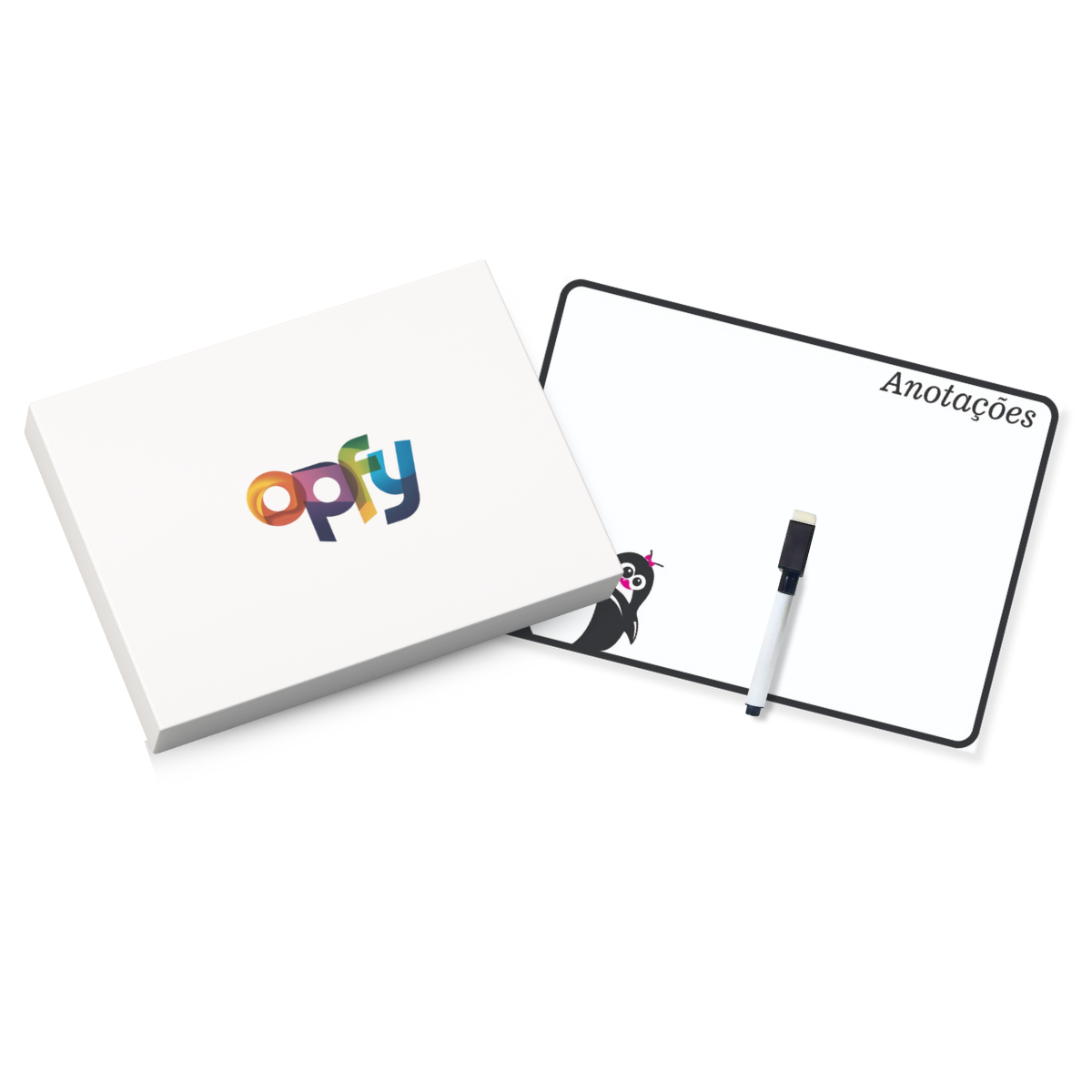 Lousa Magnética Geladeira A4 Pg01 Cor Branco Pinguim