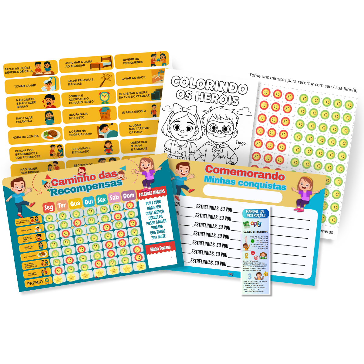 Quadro Comportamento Infantil Personalizado - Regras