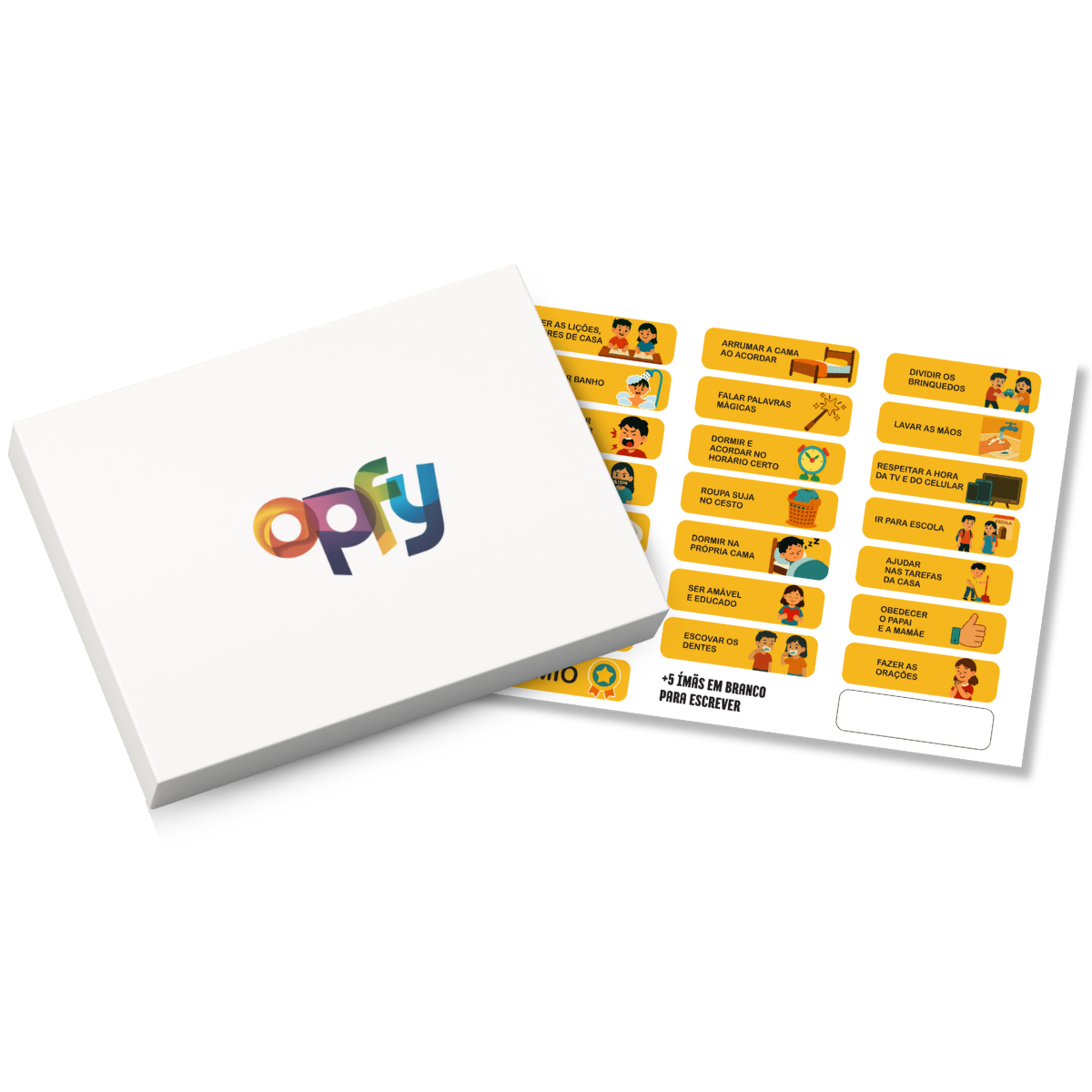 Kit 27 Tags Magnéticas Para Quadro De Tarefas Infantil