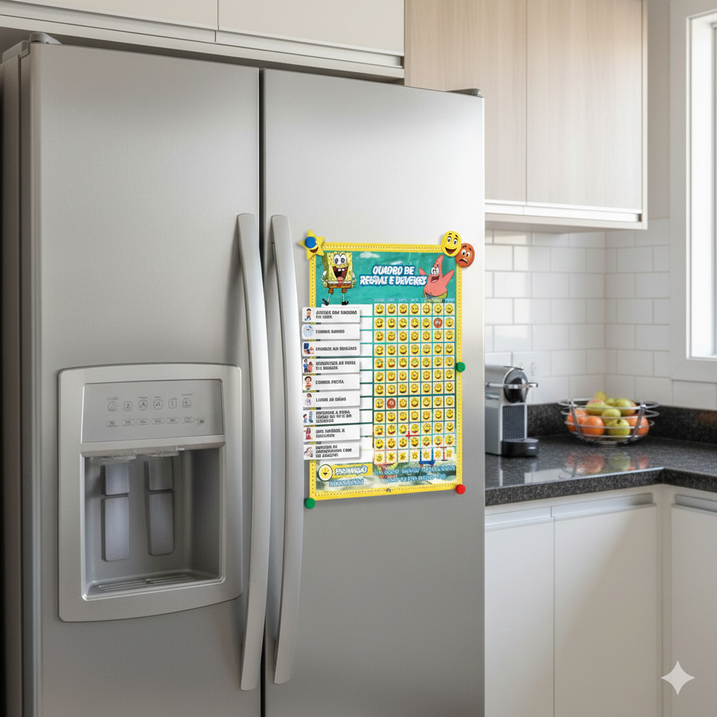 Quadro De Incentivo Infantil Bob Esponja