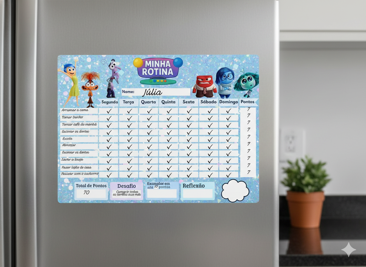 Quadro Do Incentivo Educativo Infantil Tema Divertidamente