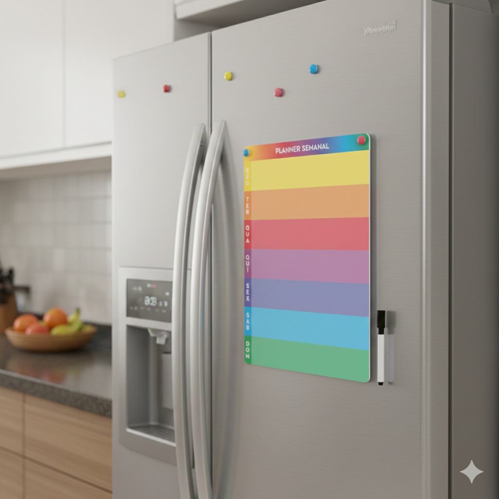 Quadro De Rotinas Diária E Agenda Semanal Colorida