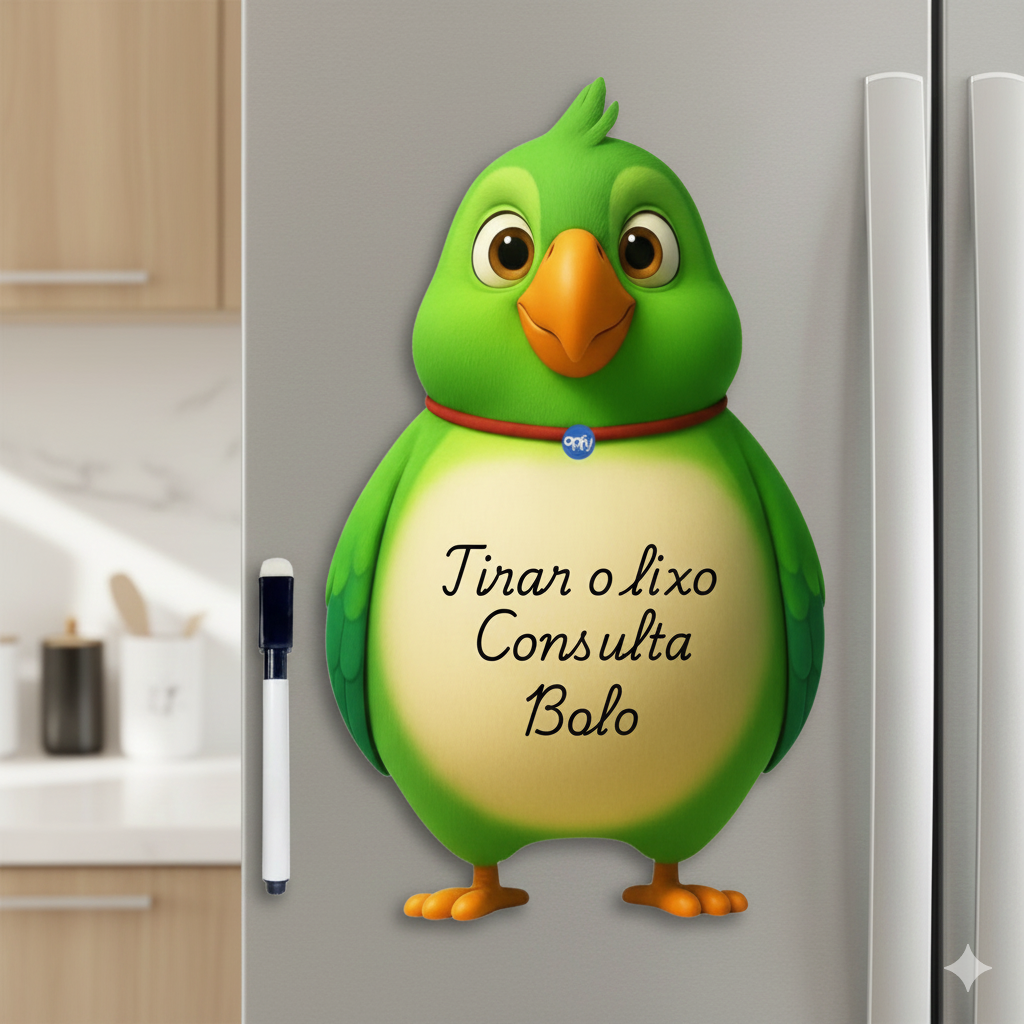 Ímã De Geladeira Papagaio Grande (40x28 Cm) - Lousa Magn.