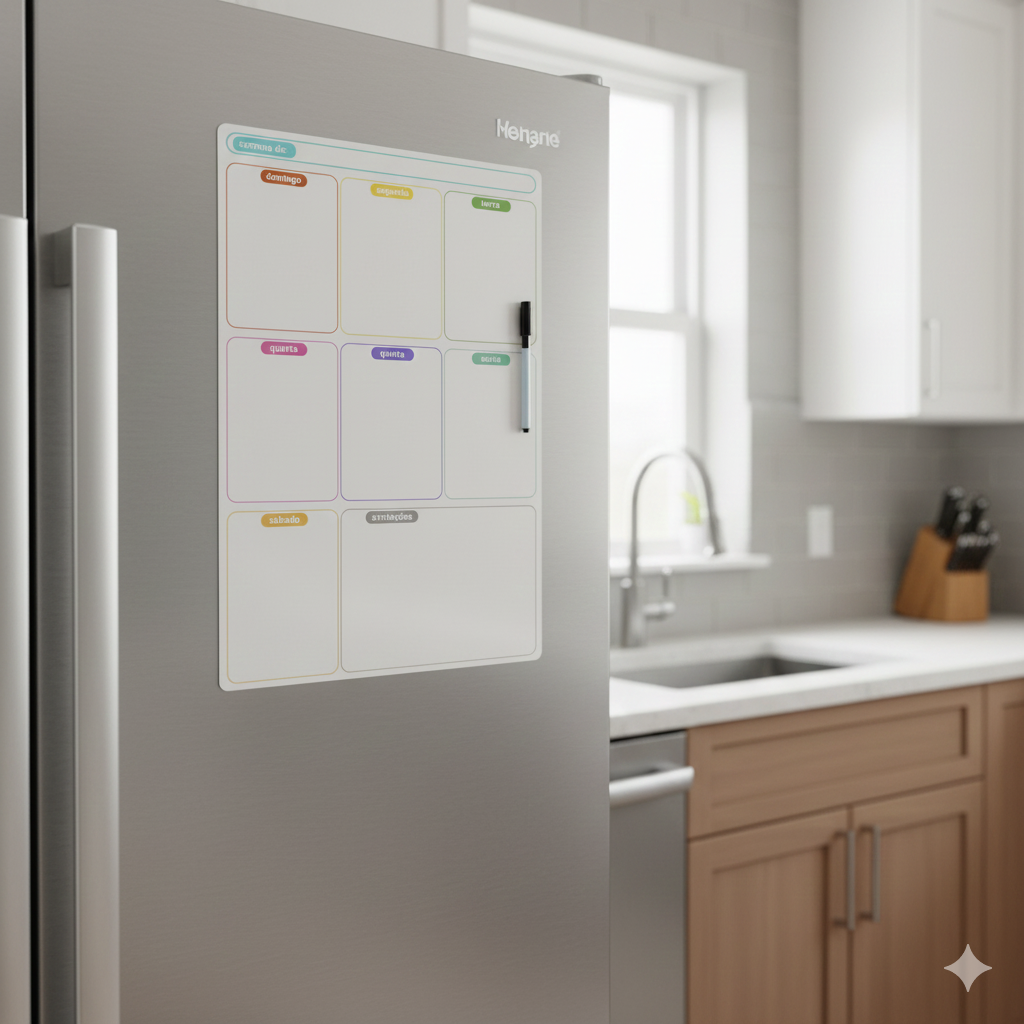 Imã De Geladeira Lousa Magnetico Planner Semanal Promoção