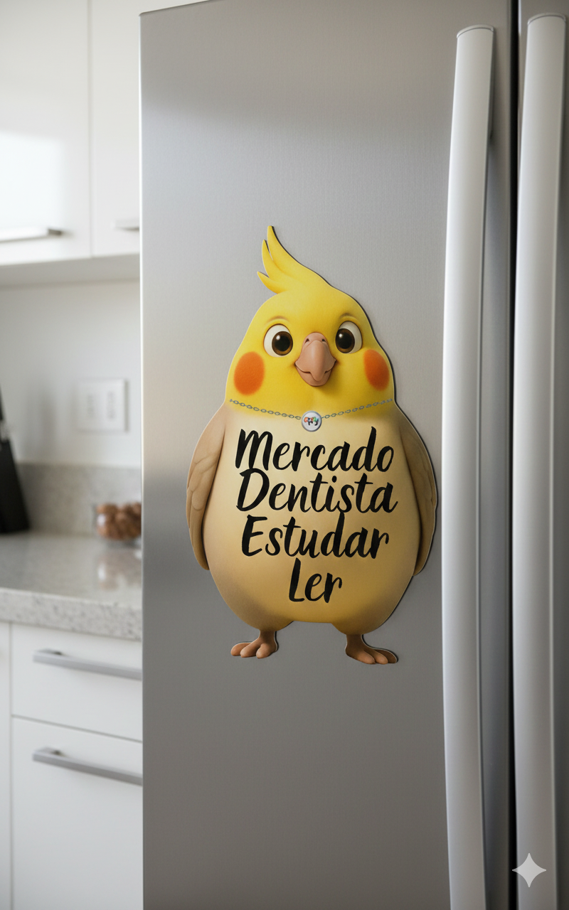 Ímã De Geladeira Calopsita Grande (40x28 Cm) - Lousa Magn.