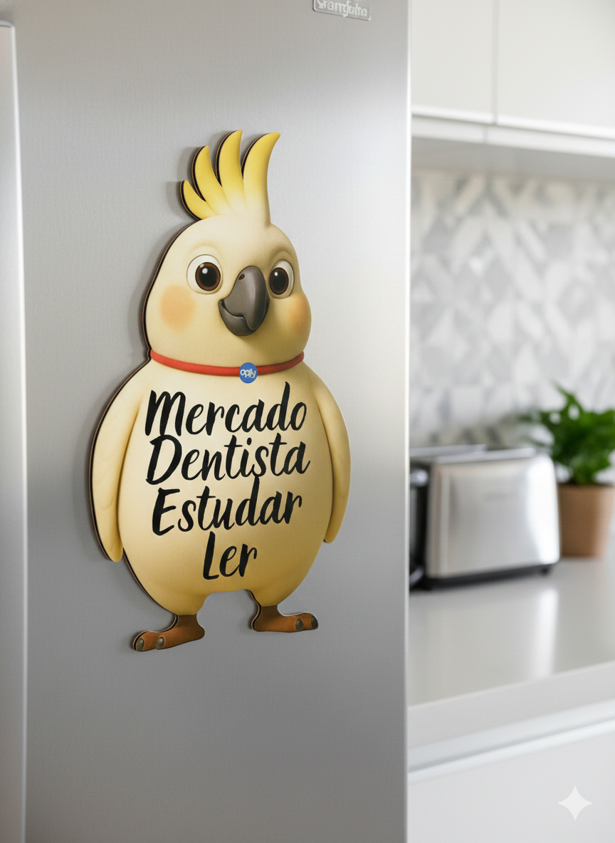 Ímã De Geladeira Calopsita Grande (40x28 Cm) - Lousa Magn.