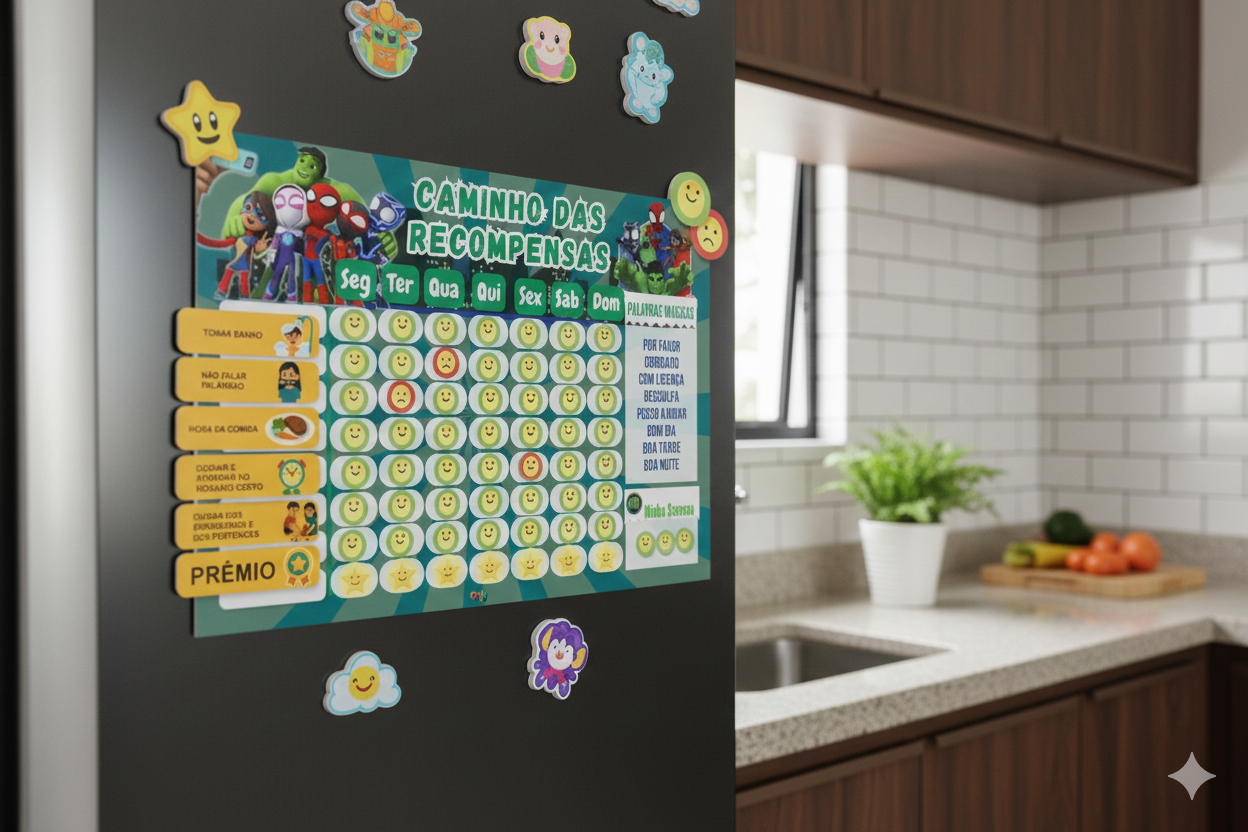 Quadro De Regras E Deveres Infantil Tema Herói Menino