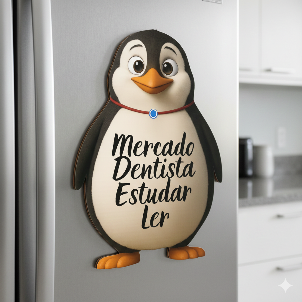 Ímã De Geladeira Pinguim Grande (28x40) - Lousa Magn.