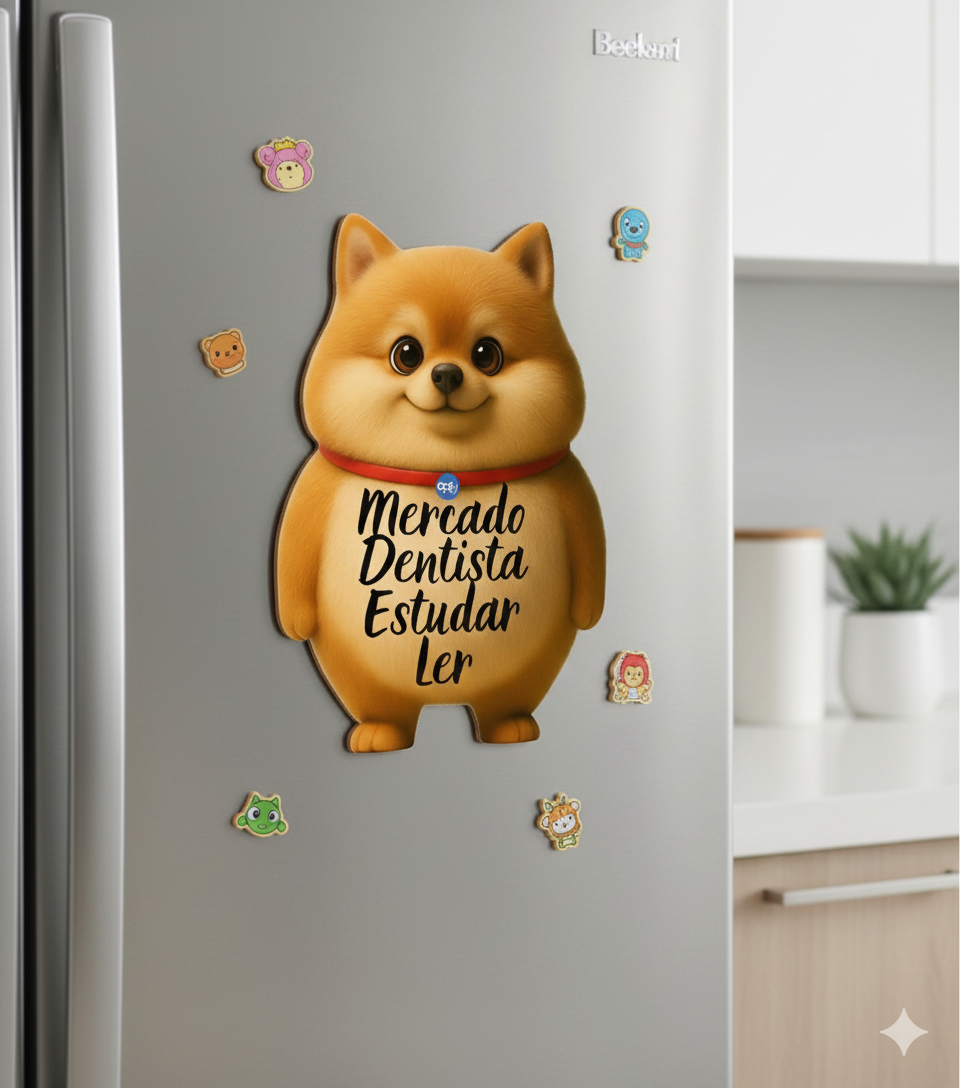 Ímã De Geladeira Lulu Da Pomerania Grande (a3) - Lousa Magn.