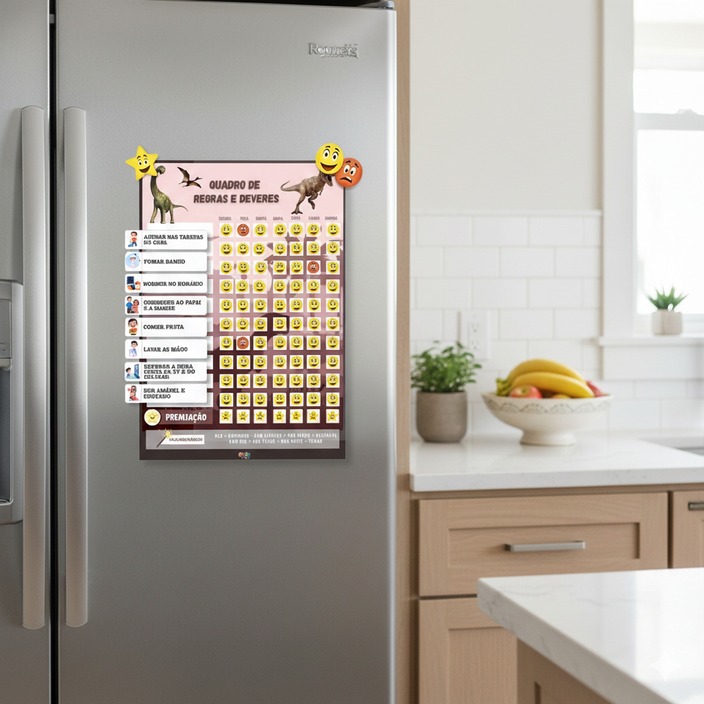 Quadro De Incentivo Infantil Dinossauro