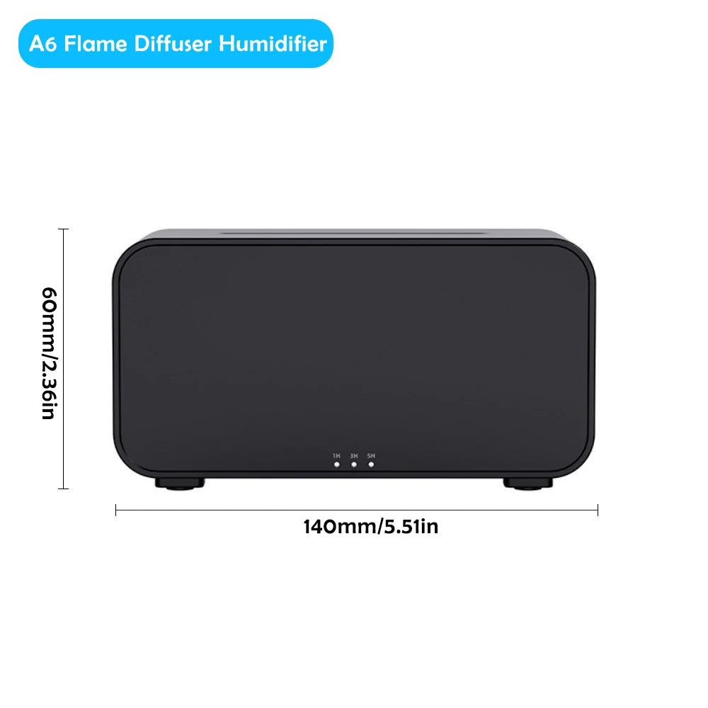 Umidificador Difusor Chama OPFY: Efeito Fogo e 7 Cores em 200ml!