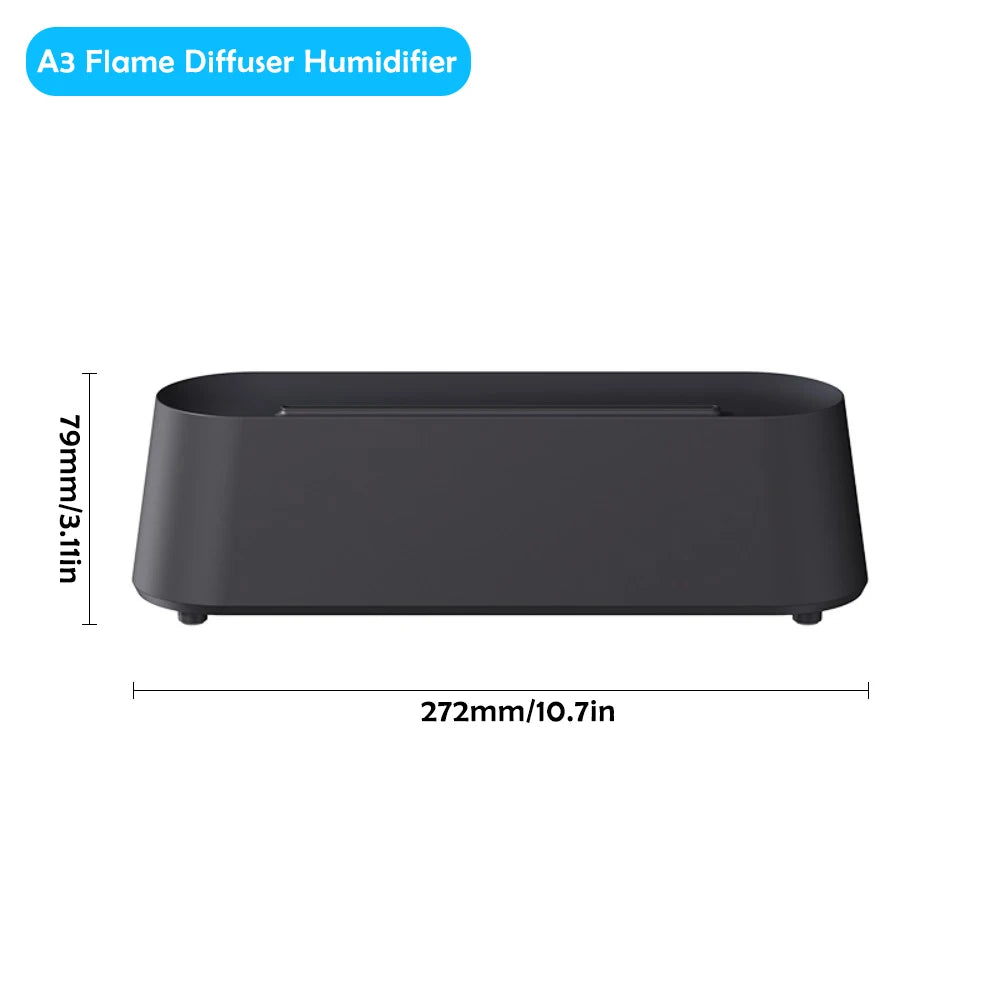 Umidificador Difusor Chama OPFY: Efeito Fogo e 7 Cores em 200ml!
