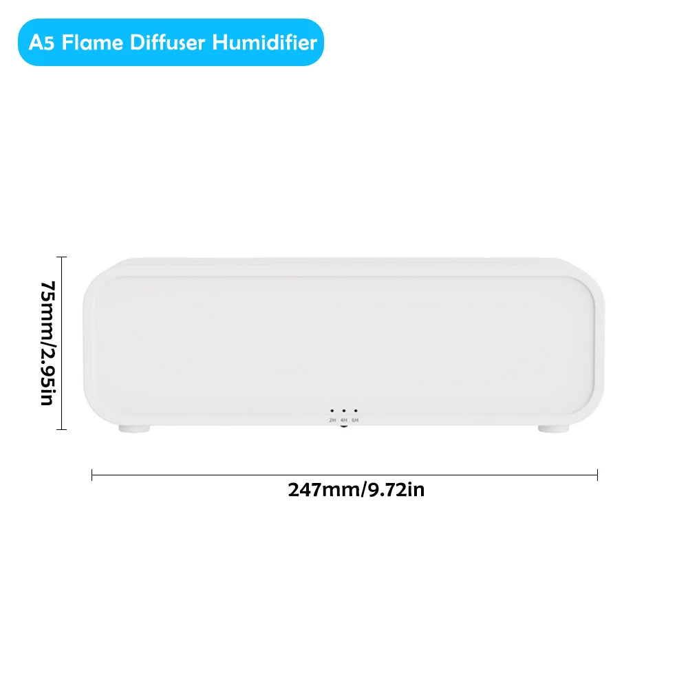 Umidificador Difusor Chama OPFY: Efeito Fogo e 7 Cores em 200ml!