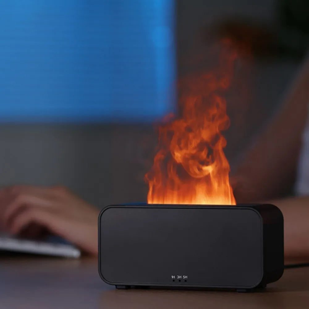 Umidificador Difusor Chama OPFY: Efeito Fogo e 7 Cores em 200ml!