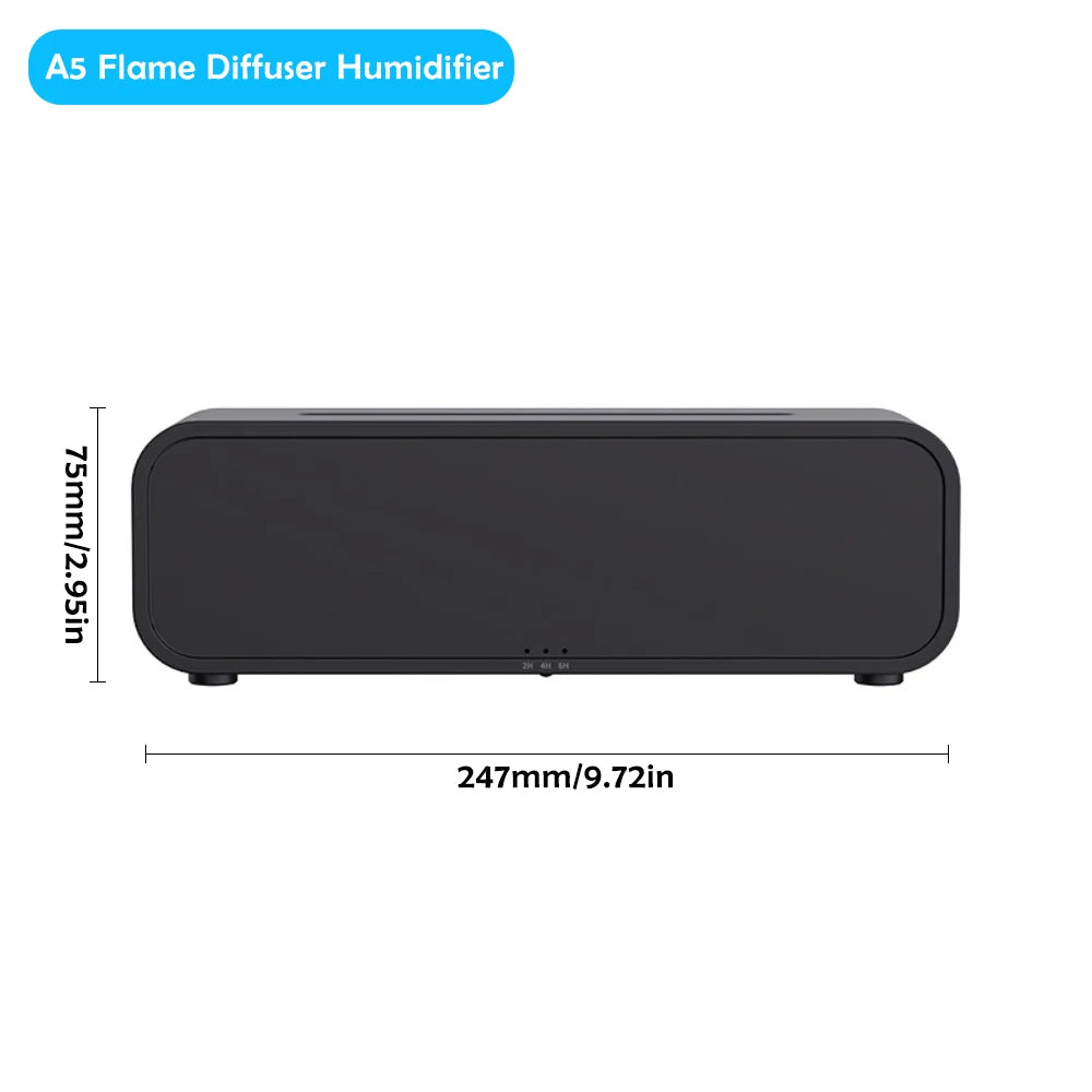 Umidificador Difusor Chama OPFY: Efeito Fogo e 7 Cores em 200ml!